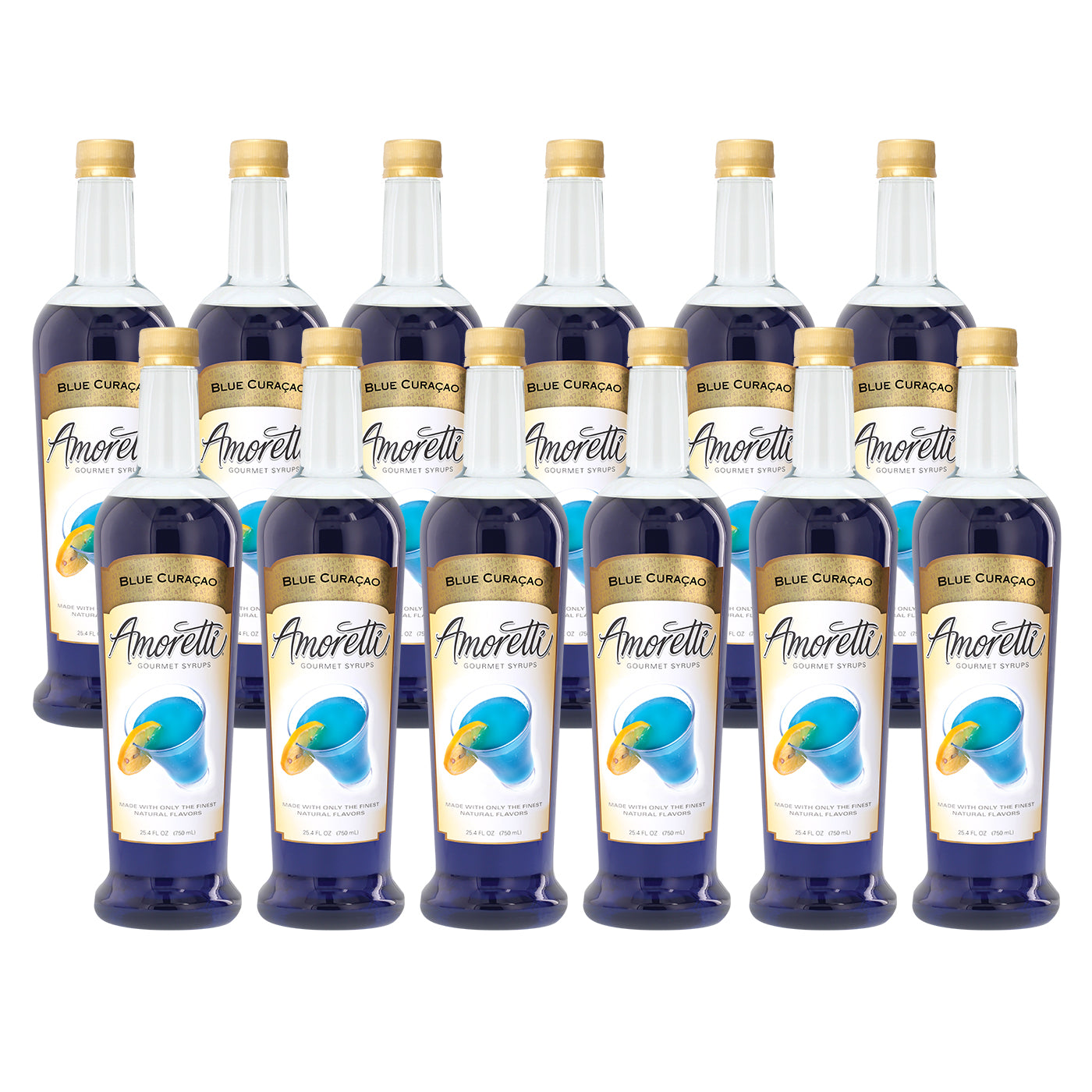 Jonathan English Gourmet Blue Curacao Syrup - 32oz, Orange Flavor For Italian Sodas & Cocktails