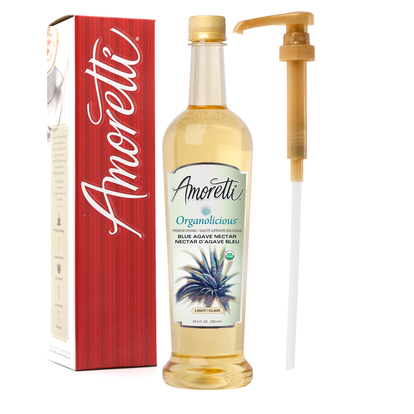 blue nectar agave Amoretti Organolicious Organic Light Blue Agave Nectar 25.4 oz