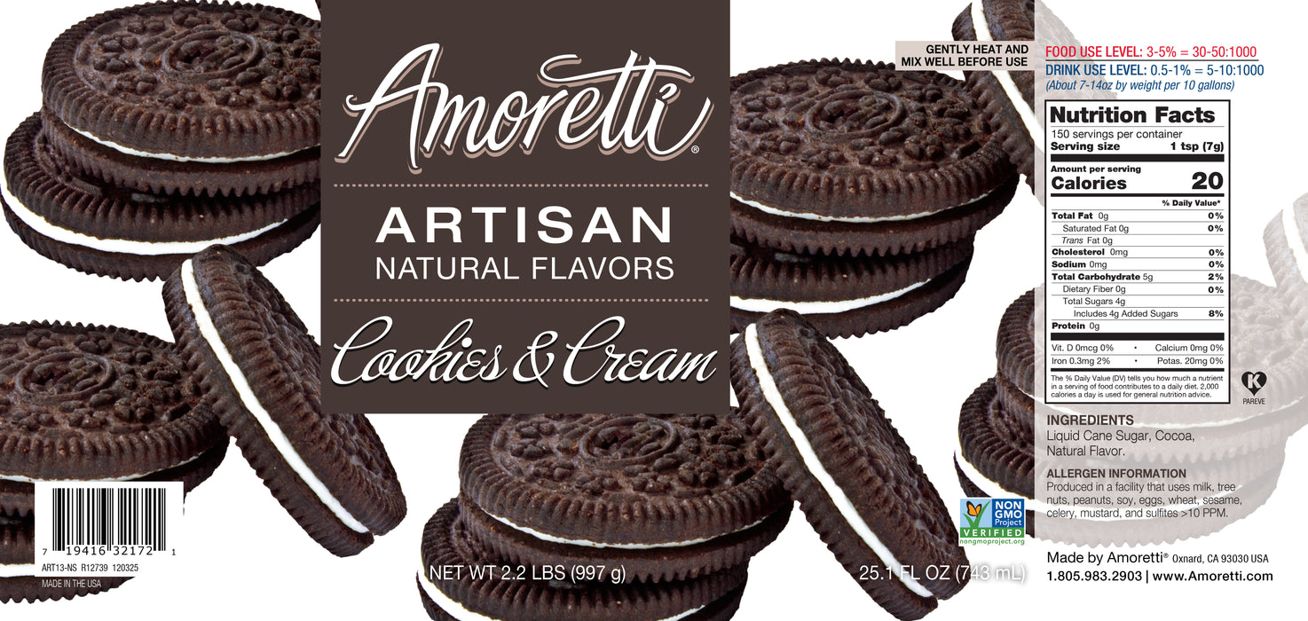 Natural Cookies & Cream Artisan Flavor