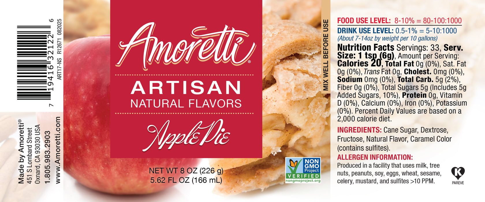 Natural Apple Pie Artisan Flavor