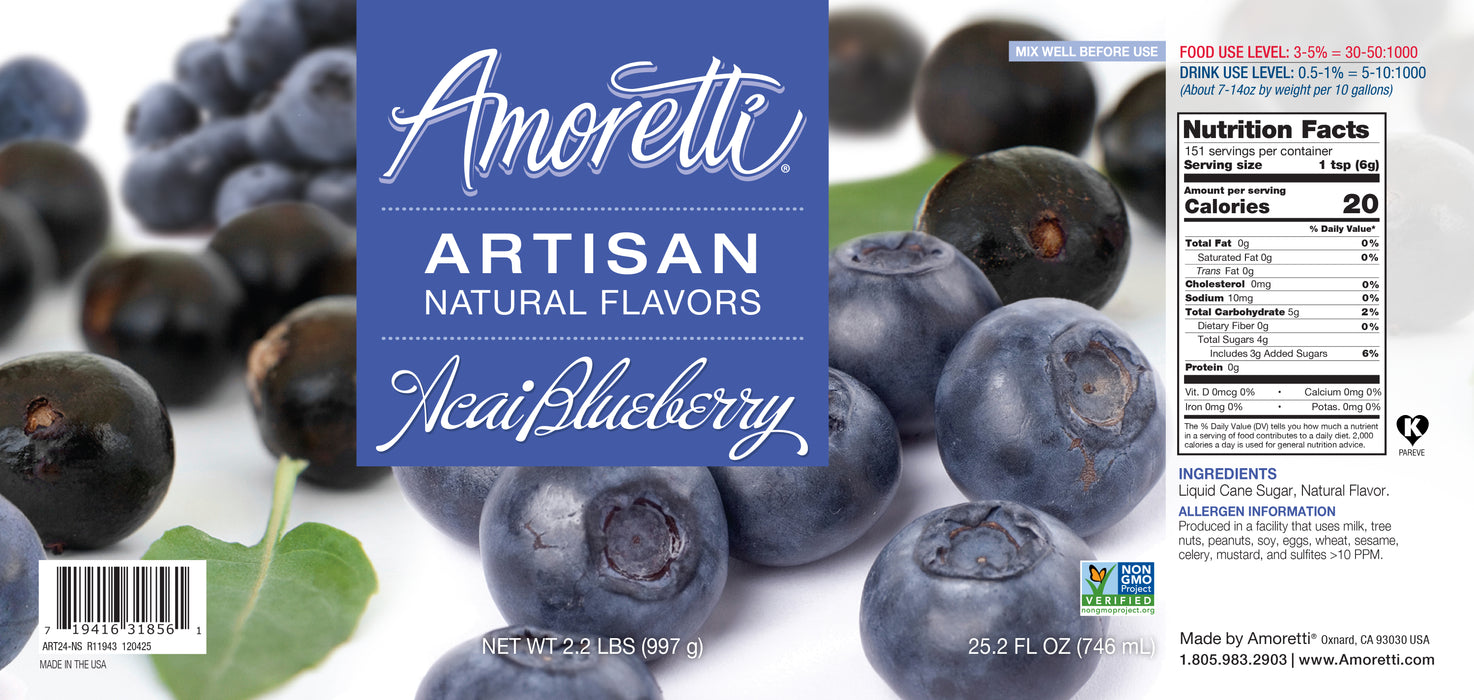 Natural Acai Blueberry Artisan Flavor