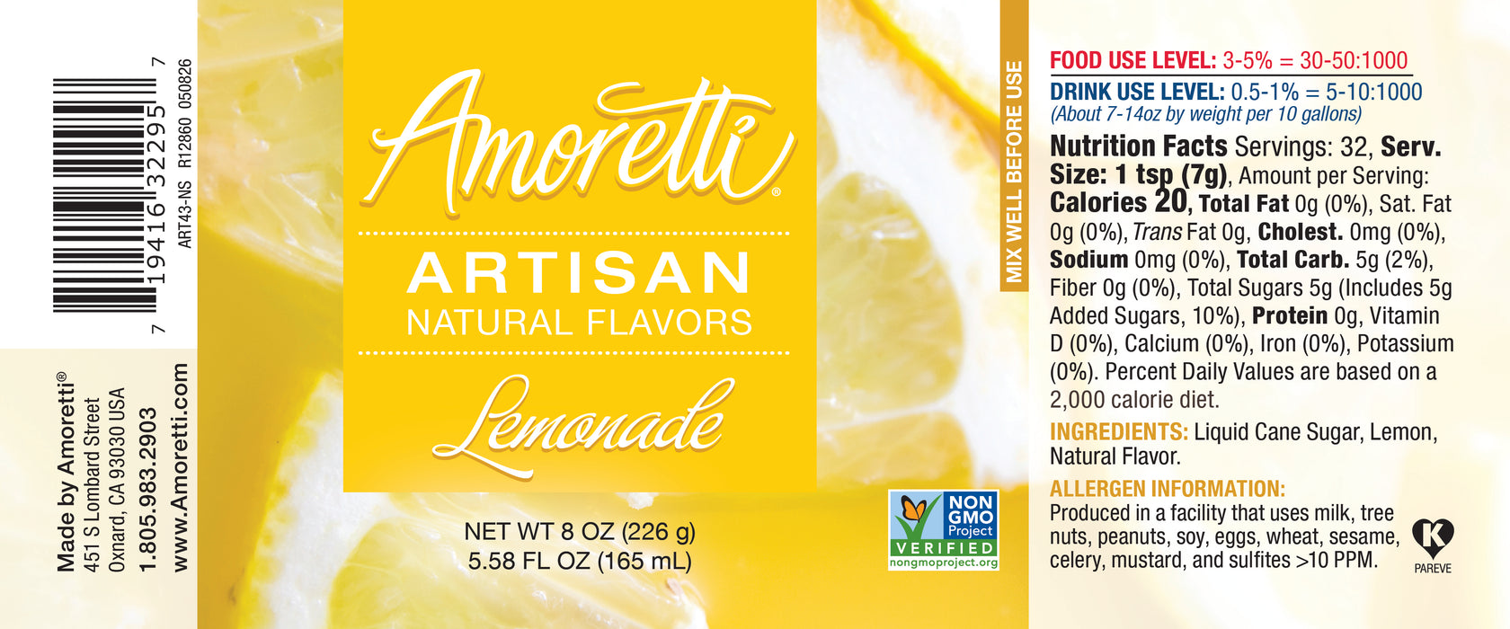 Natural Lemonade Artisan Flavor