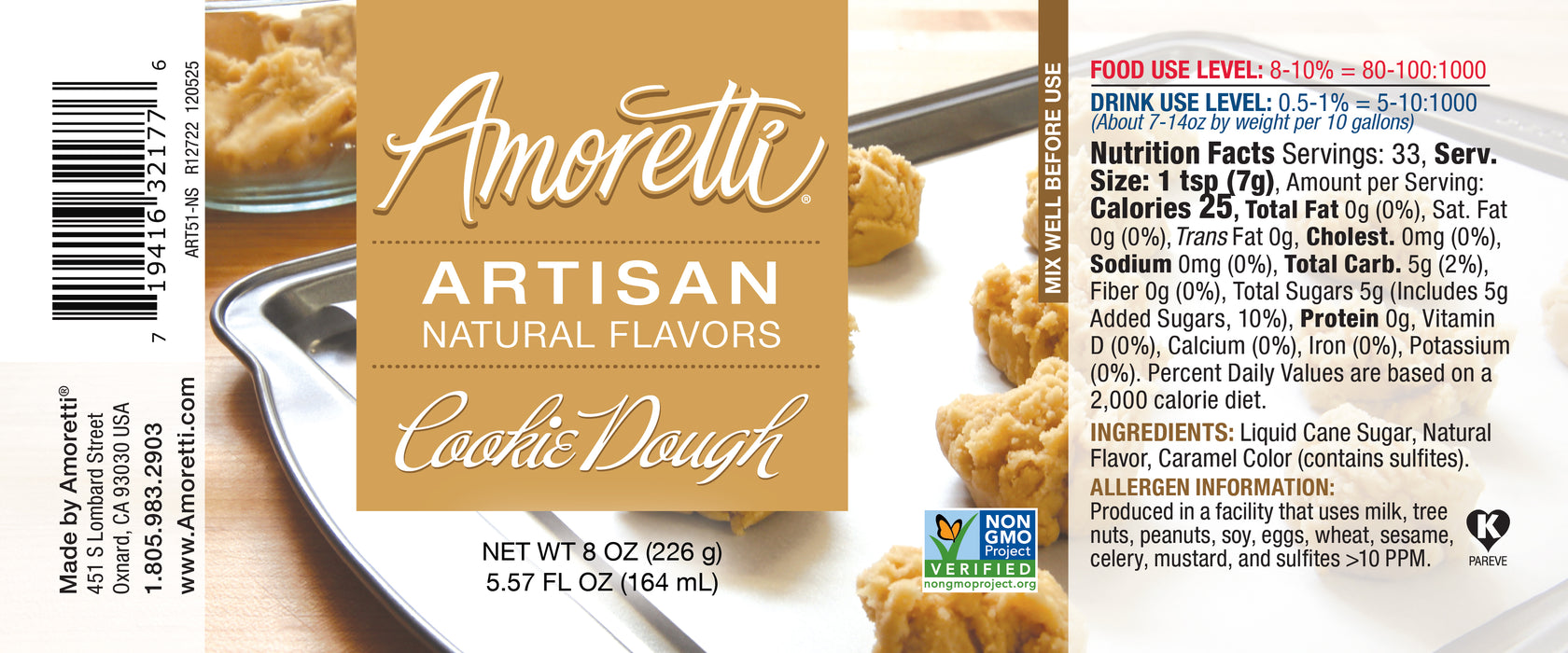 Natural Cookie Dough Artisan Flavor