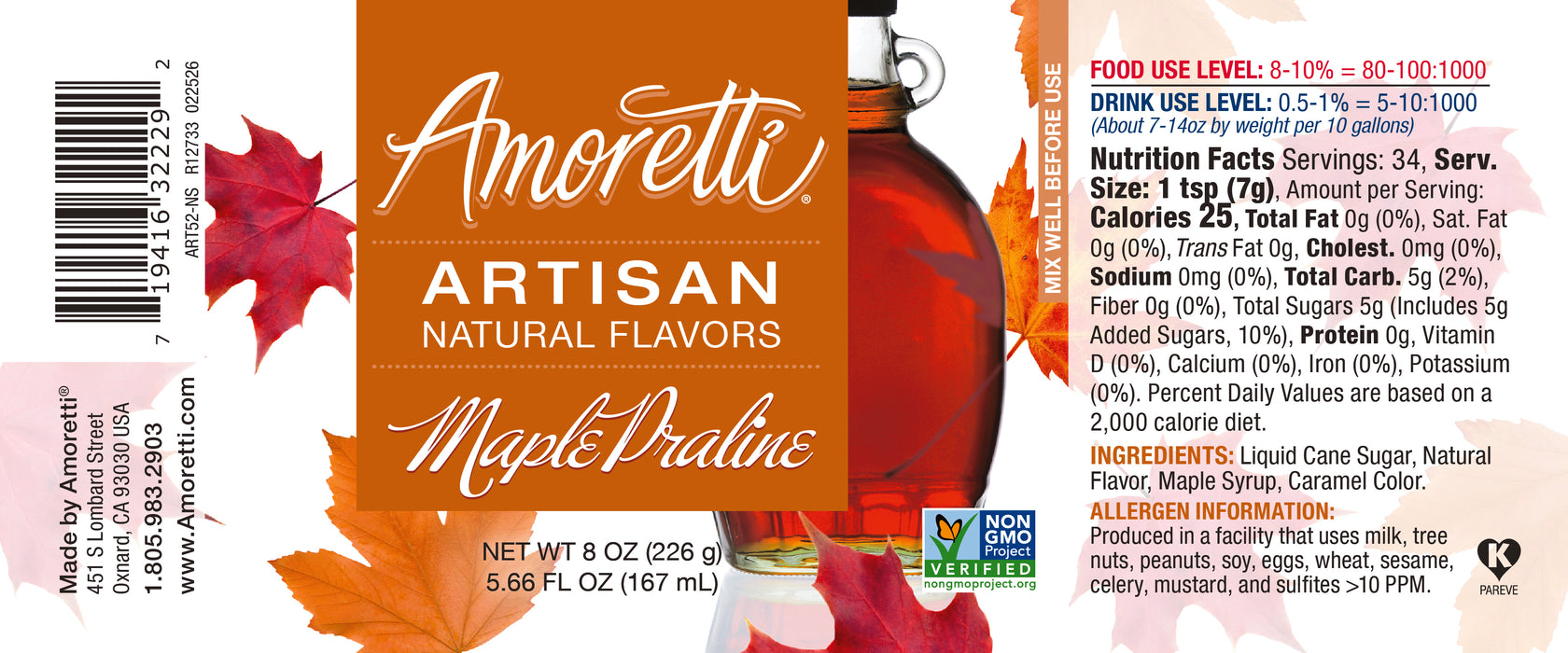 Natural Maple Praline Artisan Flavor