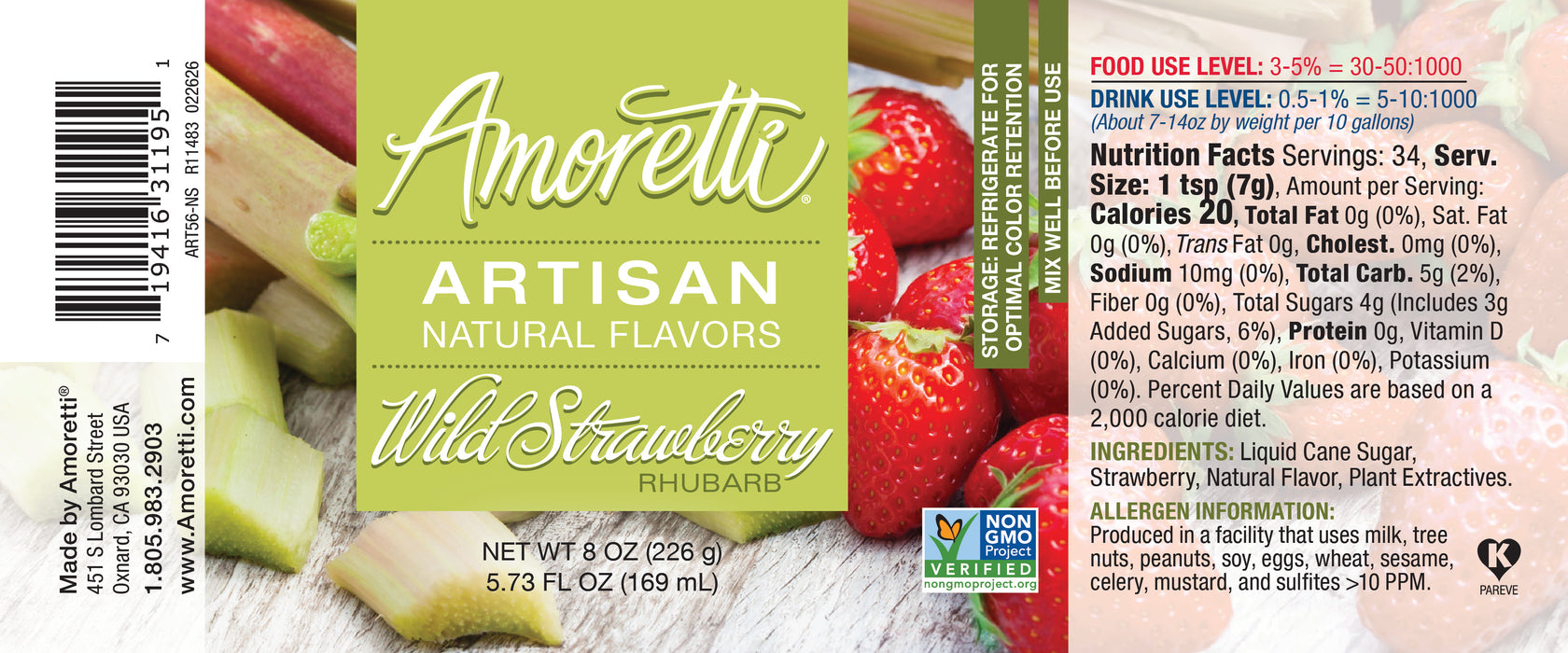 Natural Wild Strawberry Rhubarb Artisan Flavor