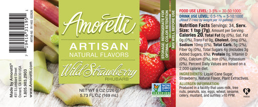 Natural Wild Strawberry Rhubarb Artisan Flavor — Amoretti
