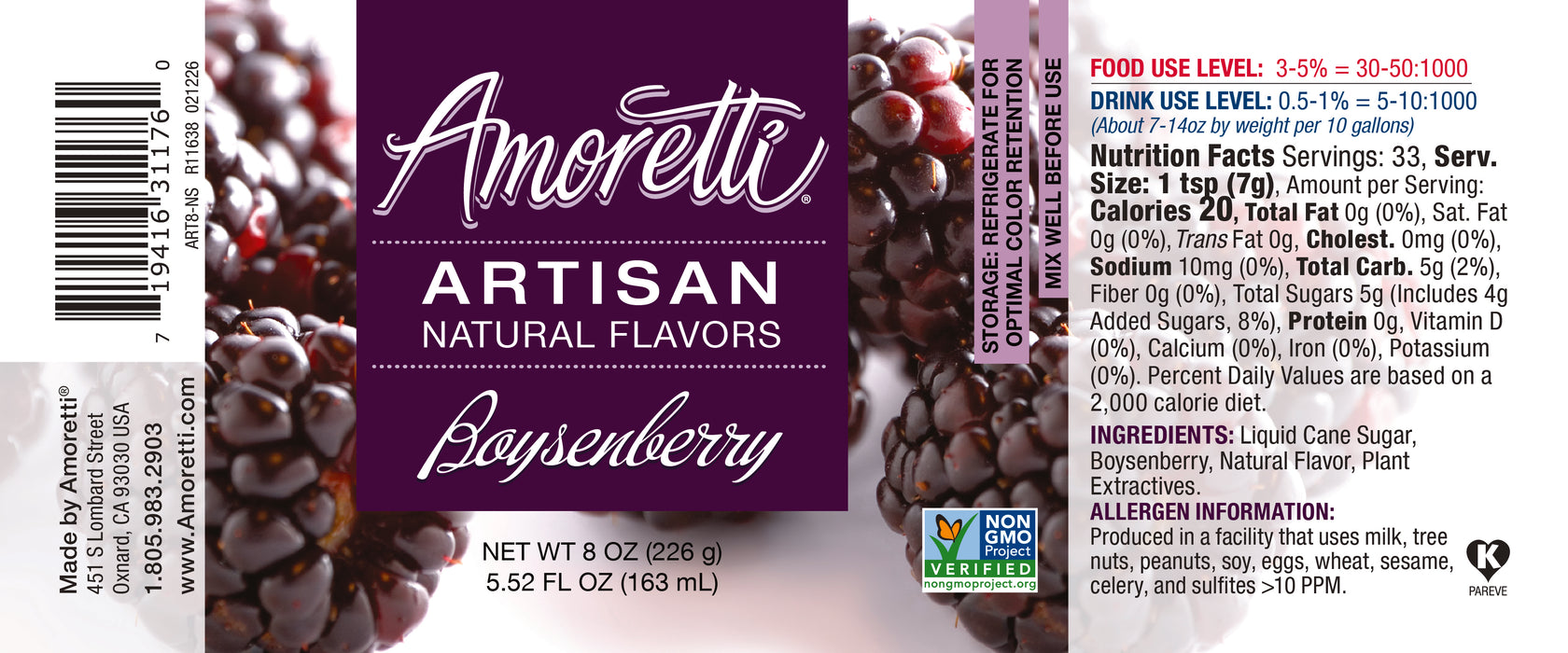 Natural Boysenberry Artisan Flavor