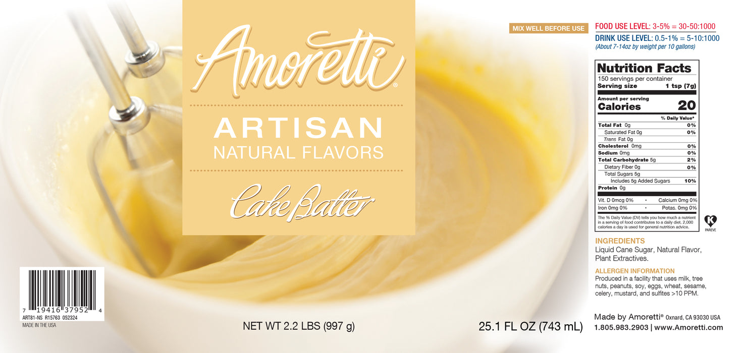 Natural Cake Batter Artisan Flavor