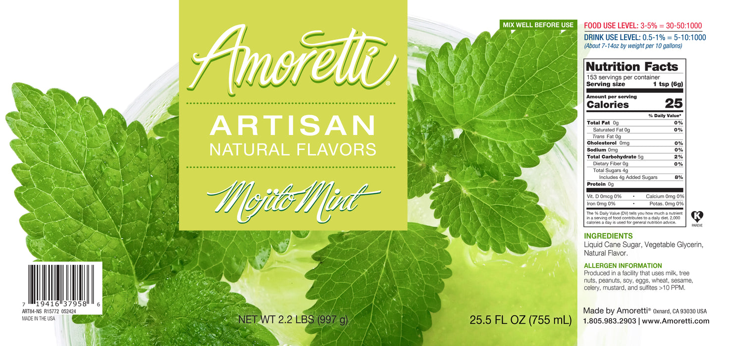 Natural Mojito Mint Artisan Flavor