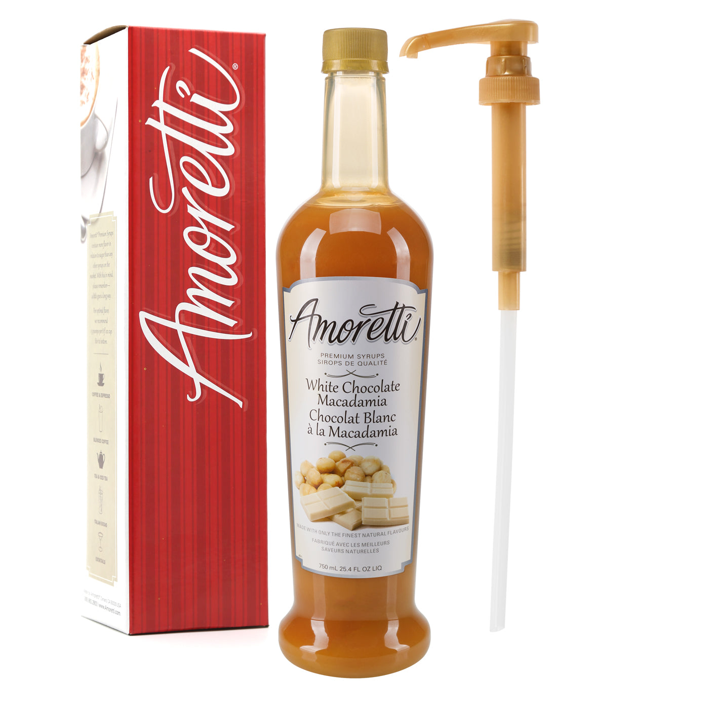 Premium White Chocolate Macadamia Syrup — Amoretti