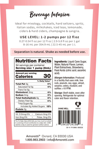 Strawberry Lemonade Beverage Infusion