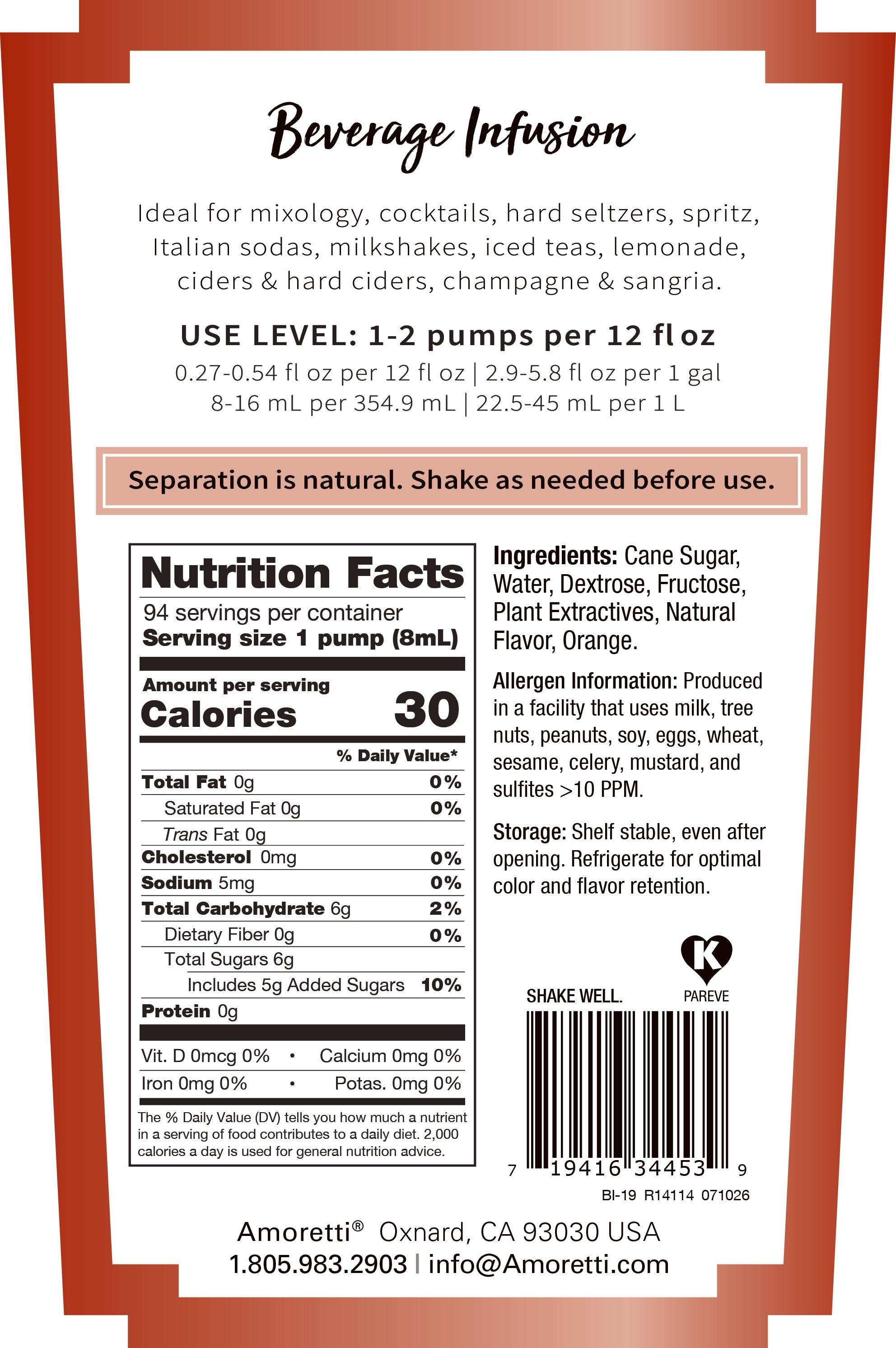 Blood Orange Beverage Infusion