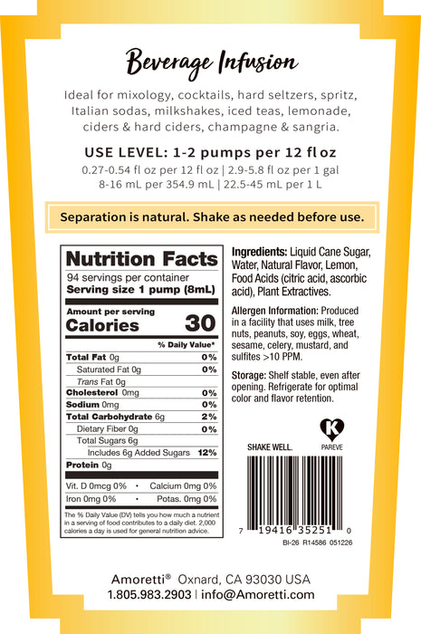 Lemon Beverage Infusion