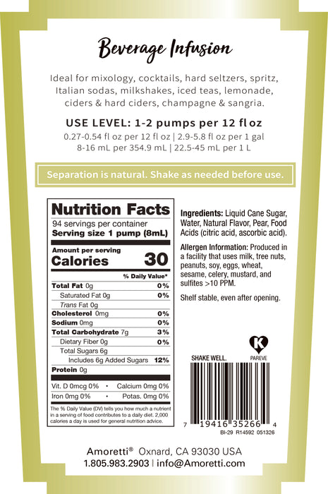Pear Beverage Infusion