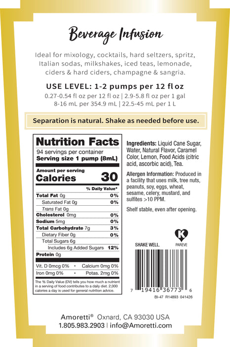 Green Tea Lemonade Beverage Infusion