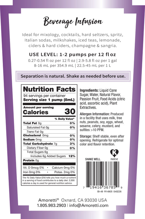 Passion Fruit Beverage Infusion