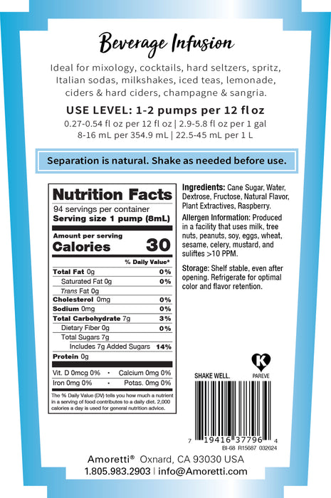 Blue Raspberry Beverage Infusion — Amoretti