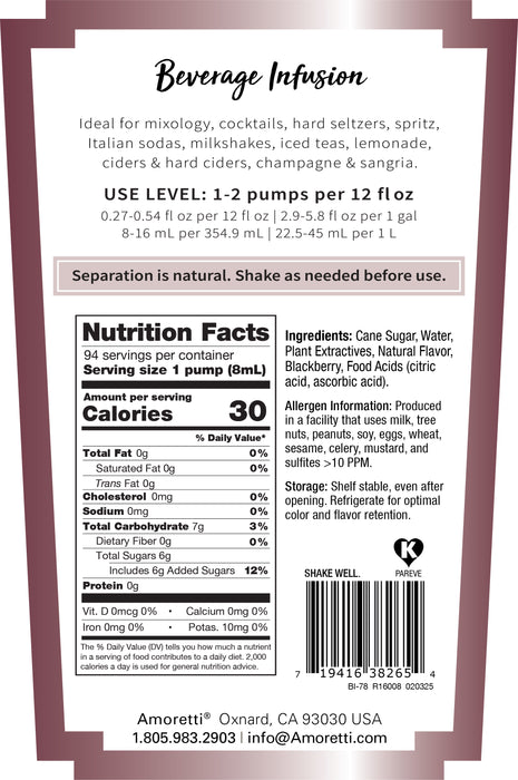 Blackberry Beverage Infusion