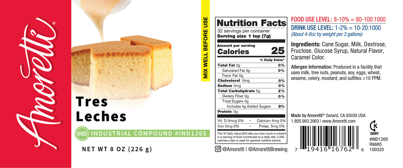 Tres Leches Industrial Compound
