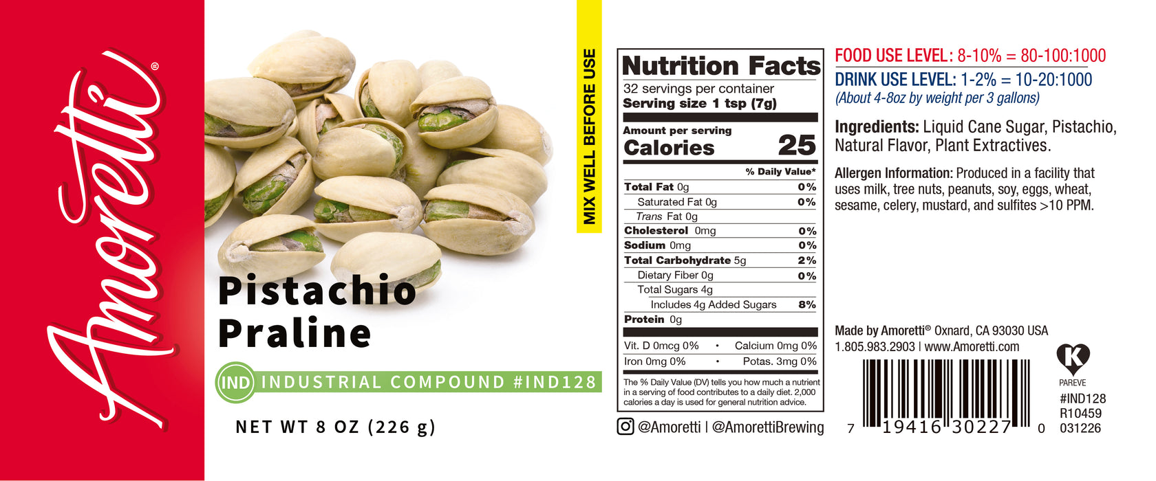 Pistachio Praline Industrial Compound