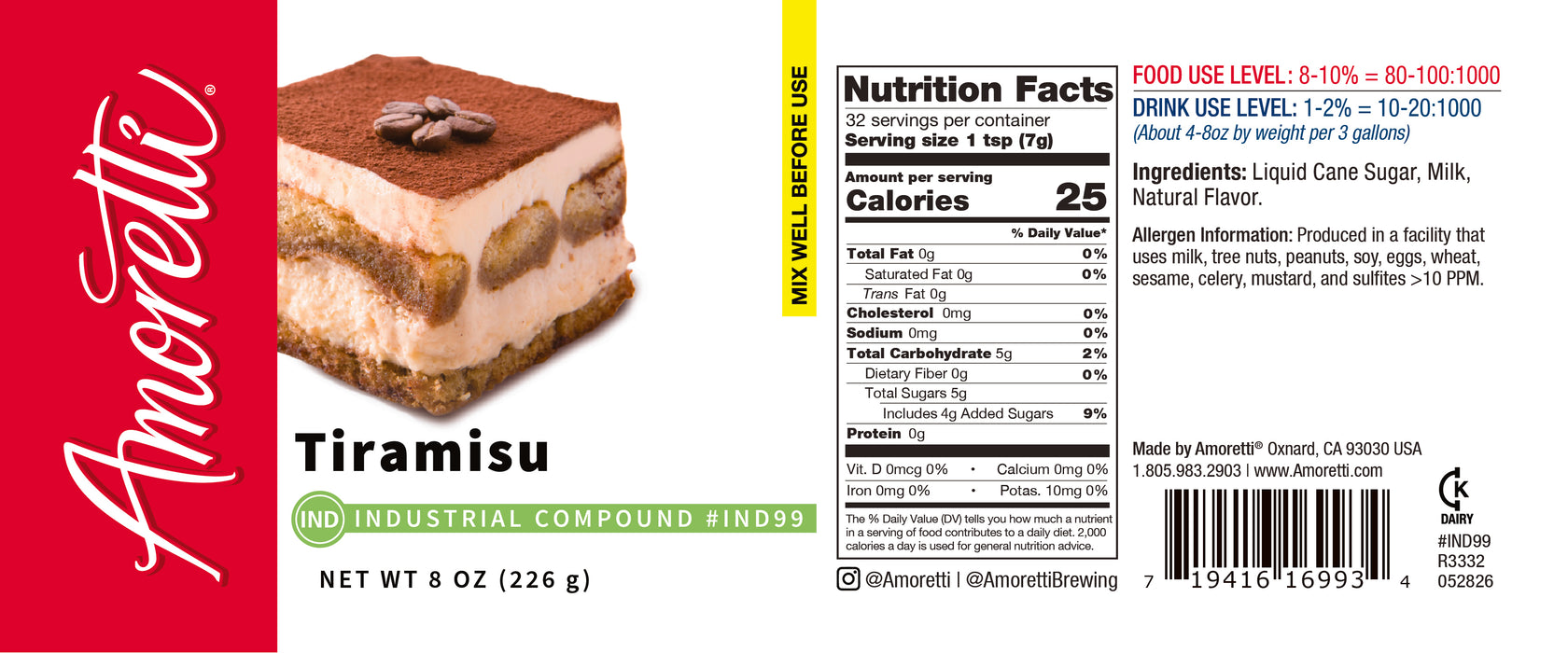 Tiramisu Industrial Compound