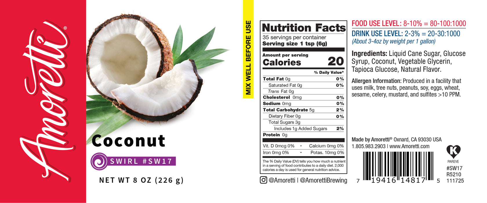 Coconut Marbleizing Swirl