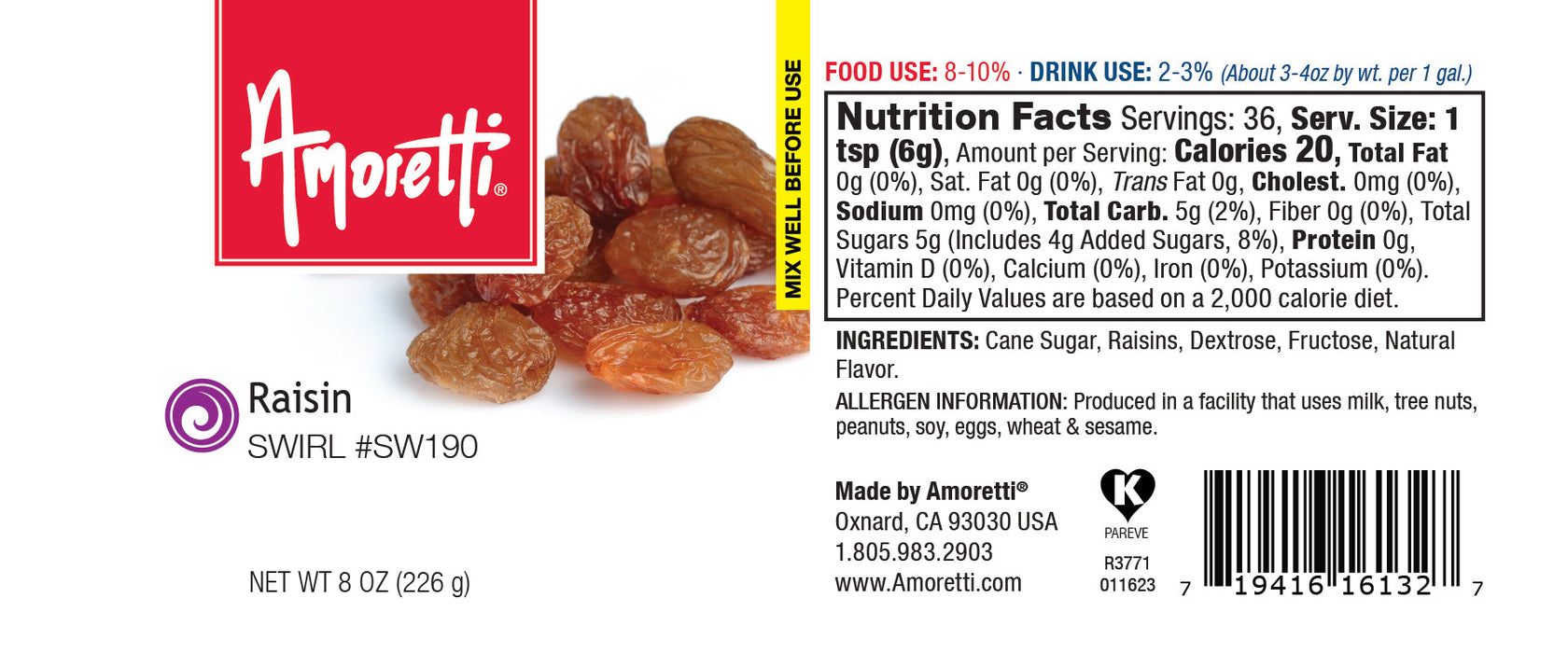 Raisin Marbleizing Swirl