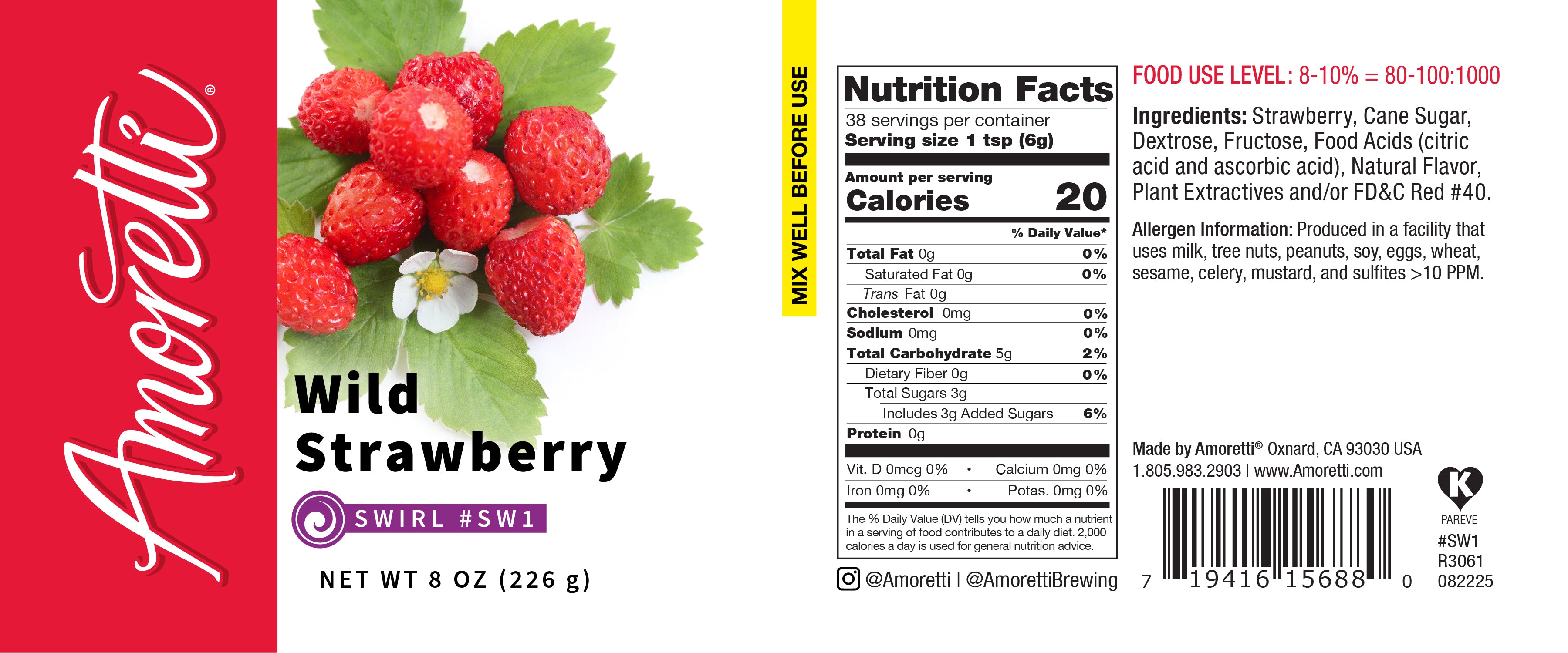 Wild Strawberry Marbleizing Swirl