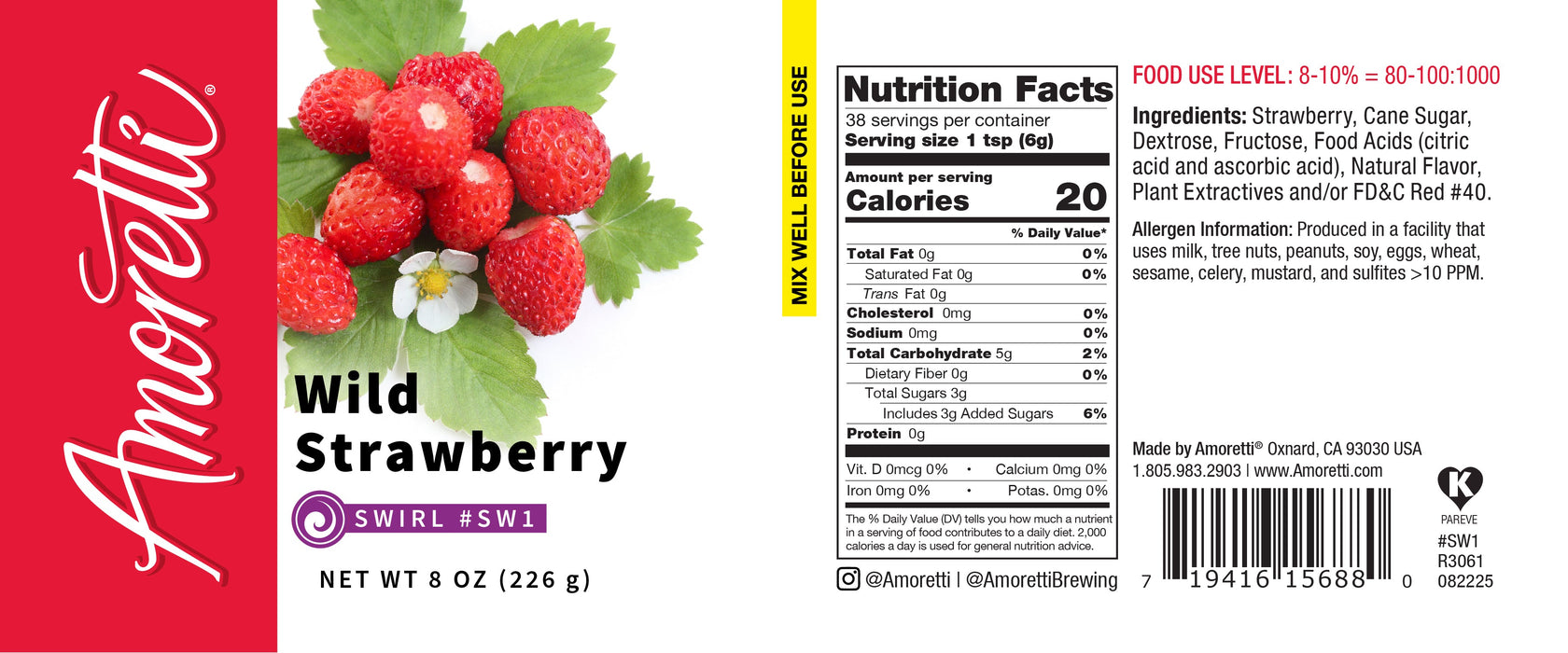 Wild Strawberry Marbleizing Swirl
