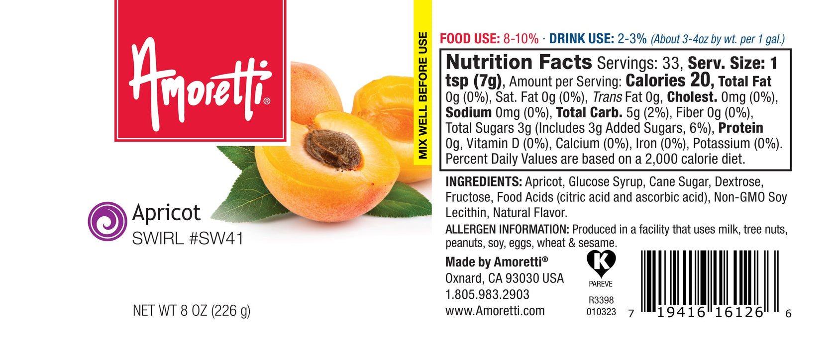 Apricot Marbleizing Swirl