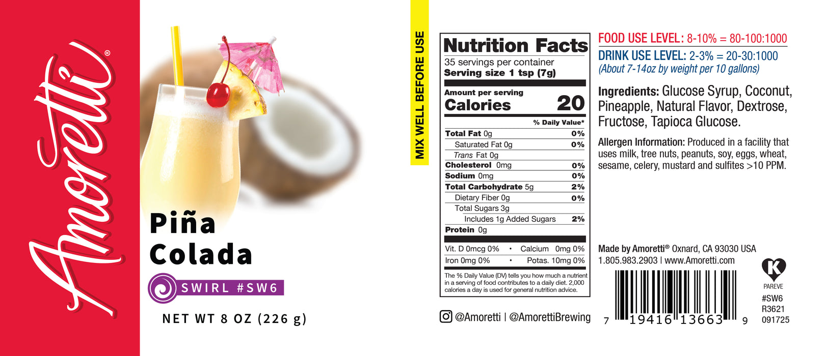 Pina Colada Marbleizing Swirl