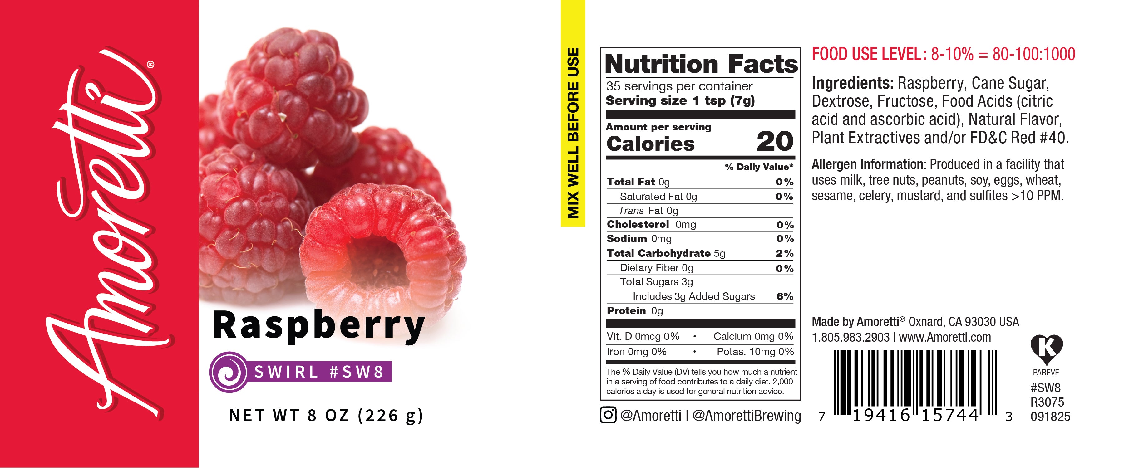 Raspberry Marbleizing Swirl