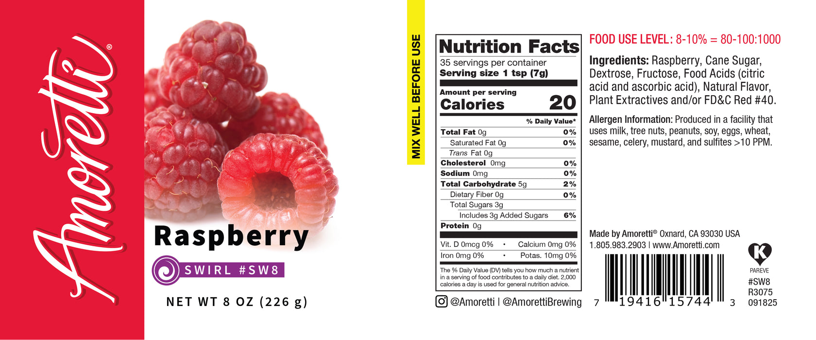 Raspberry Marbleizing Swirl