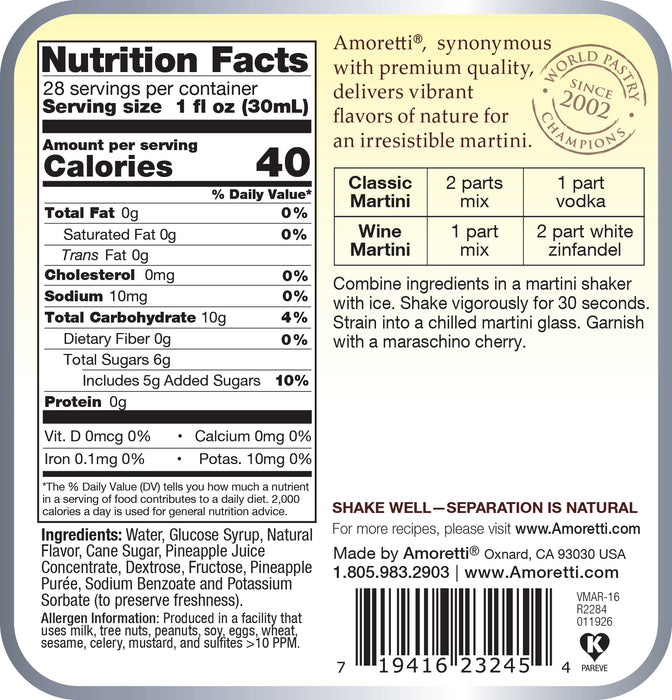 Premium Pineapple Martini Mix