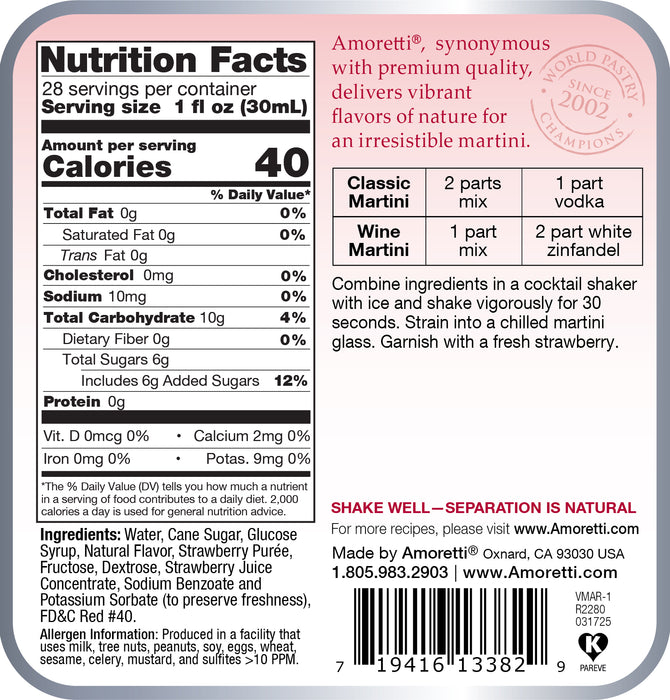 Premium Wild Strawberry Martini Mix