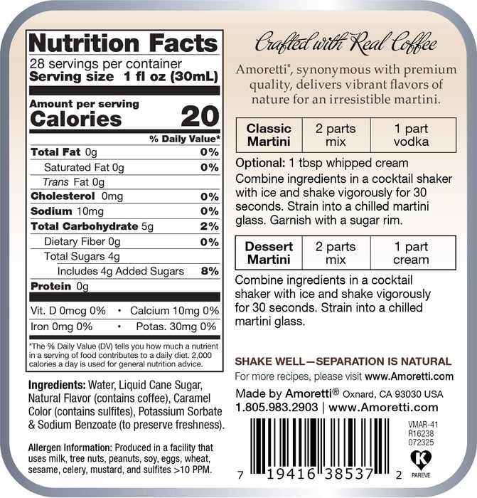 Premium Espresso Coffee Martini Mix