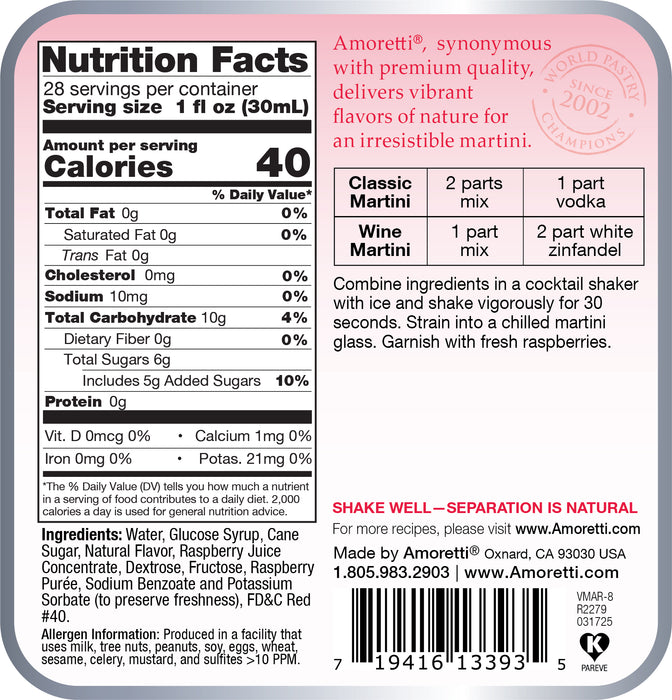 Premium Raspberry Martini Mix