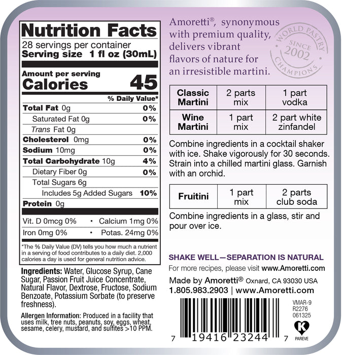 Premium Passion Fruit Martini Mix