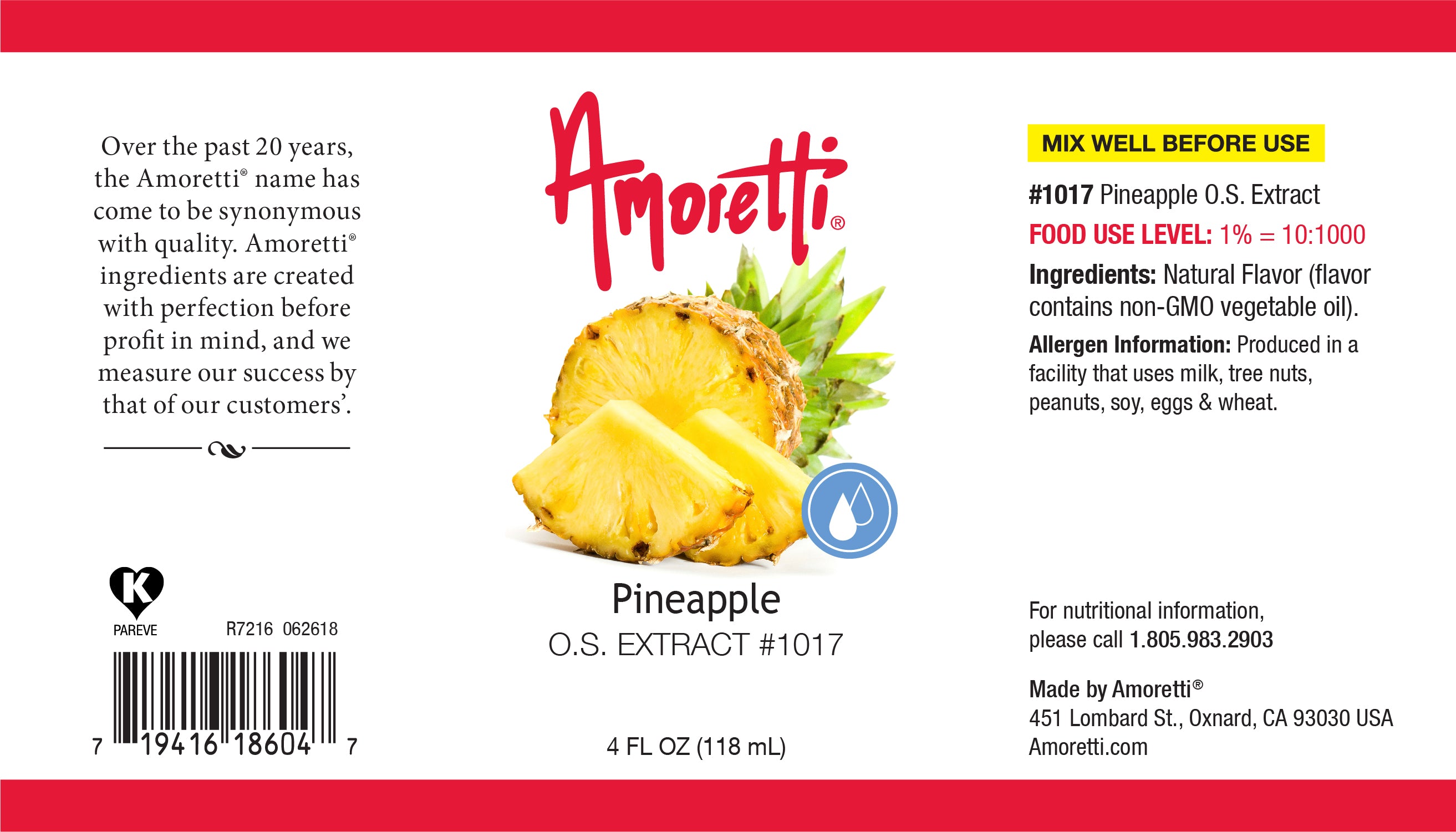 Pineapple Extract | Baking | Gluten Free 4 oz