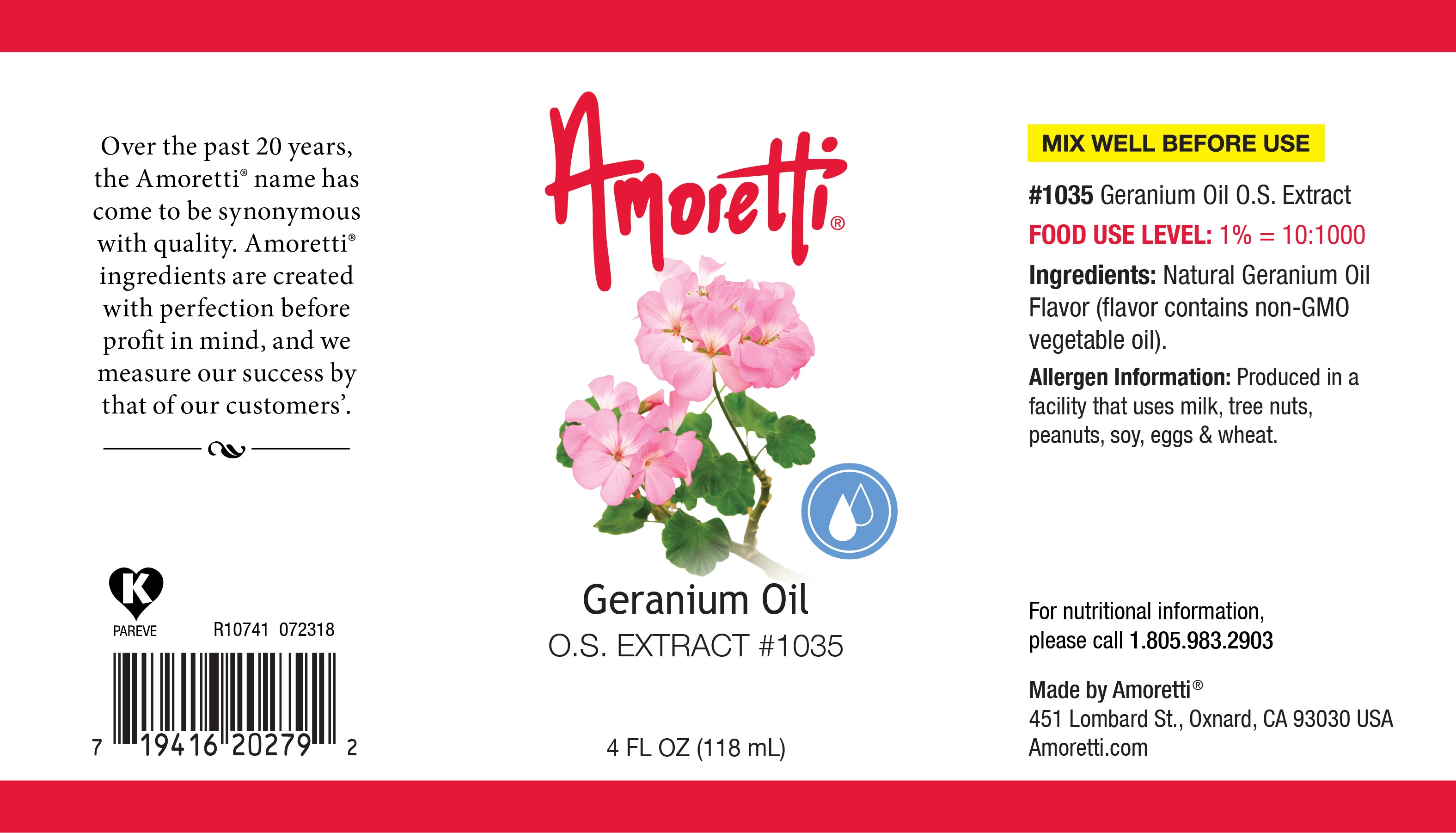 geranium seed extract Geranium Oil Extract Oil Soluble — Amoretti
