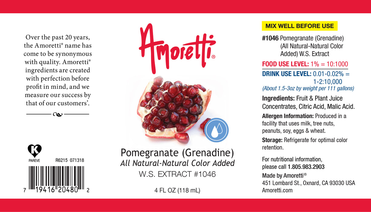 Pomegranate (Grenadine) Extract Water Soluble (all natural-natural color added)