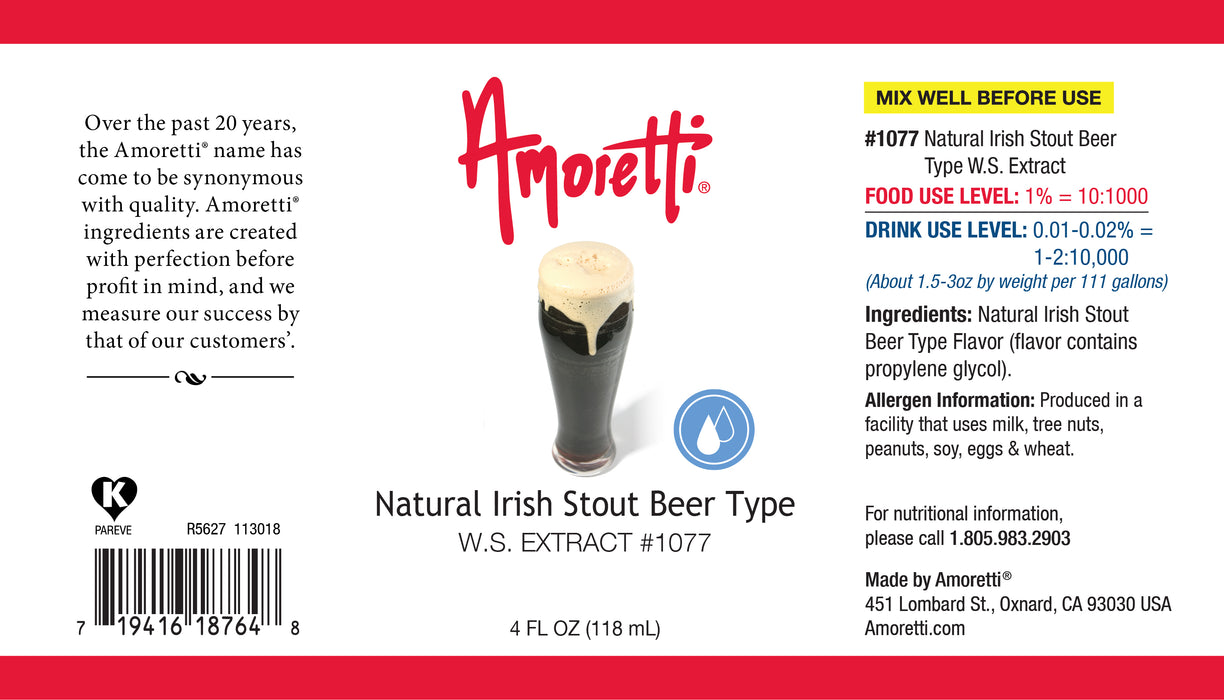Natural Irish Stout Beer Type Extract Water Soluble