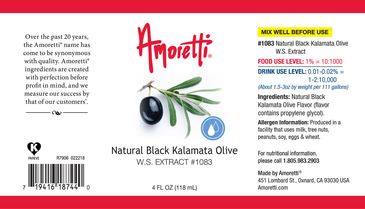 Natural Black Kalamata Olive Extract Water Soluble