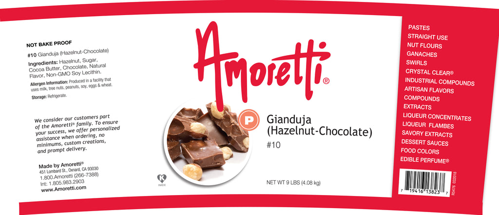 Gianduja (Hazelnut-Chocolate) (not bake-proof) — Amoretti