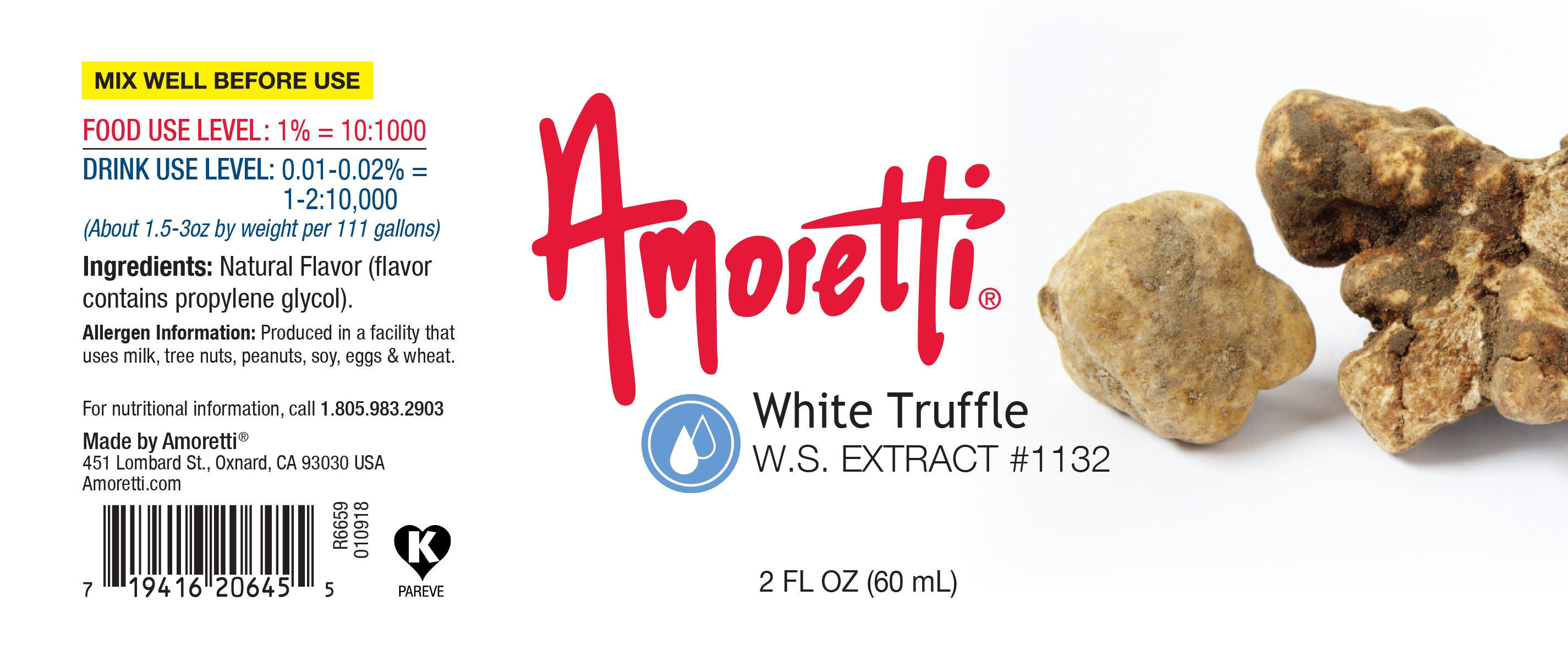 White Truffle Natural Extract Water Soluble — Amoretti