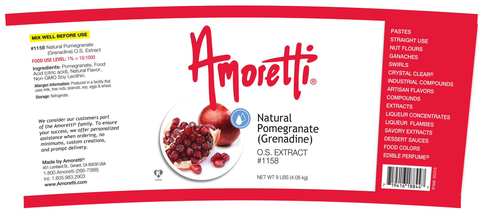 Pomegranate (Grenadine) Extract Oil Soluble (natural flavor)