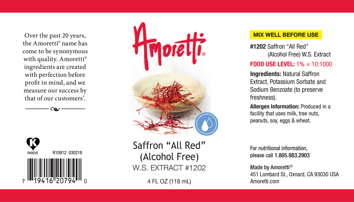 Saffron "All Red"Extract Water Soluble (alcohol free)