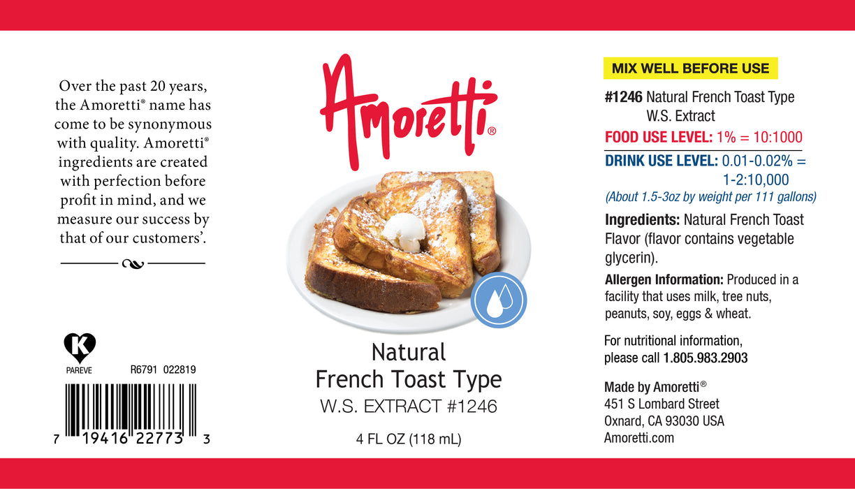 Natural French Toast Extract Water Soluble