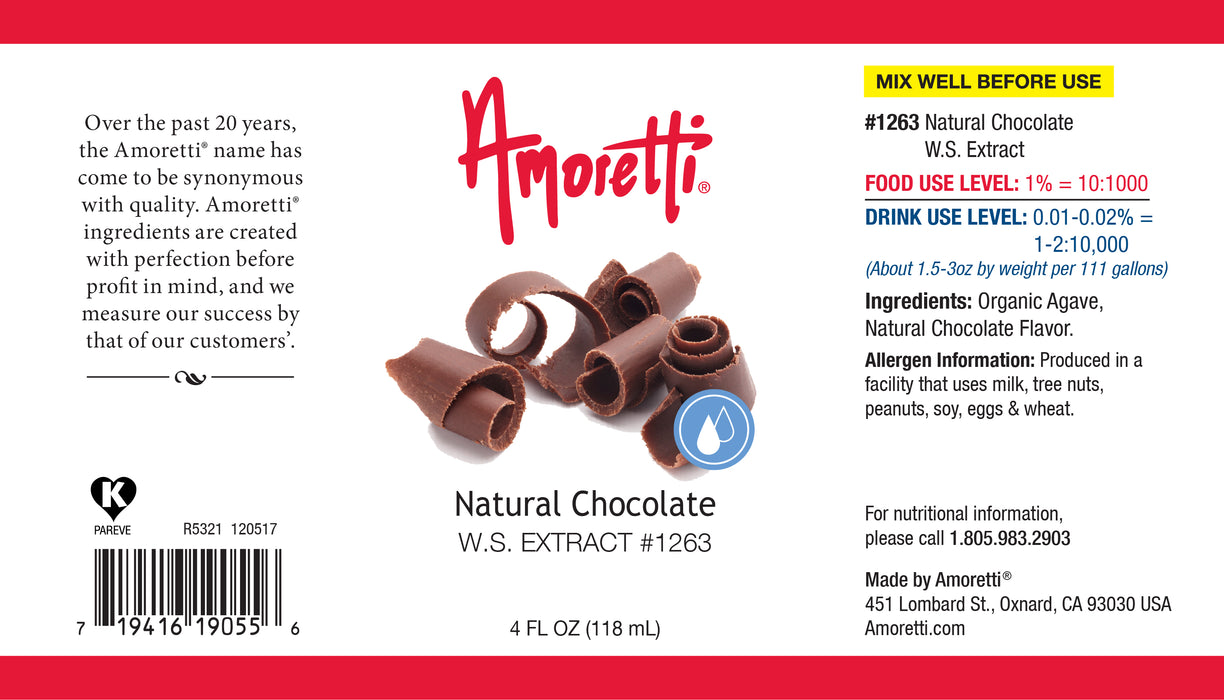 Natural Chocolate Extract Water Soluble