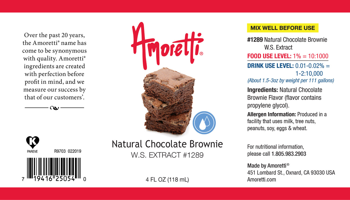 Natural Chocolate Brownie Extract Water Soluble